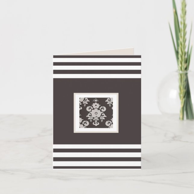 Beige Blume Karte (Vorderseite)