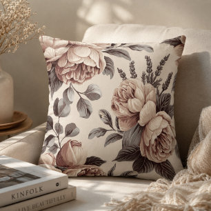 Beige Blumen Kissen