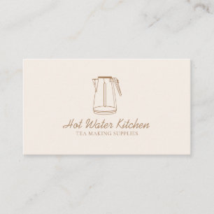 Beige Blush Küchenutensilien Teeschüssel Visitenkarte