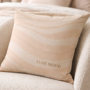 Beige Blush Ripple Zierkissen