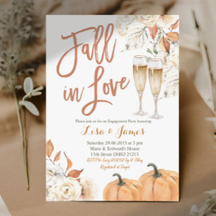 Beige blutige Niederlage der Liebe Autumn Engageme Einladung