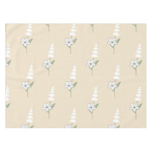 Beige Bohemisches botanisches Muster Tischdecke