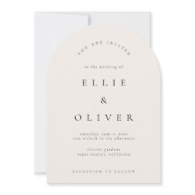 Beige Boho Arch Moderne Hochzeit