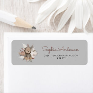 Beige Boho Bear Pampas Grass Adresse