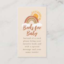 Beige Boho Rainbow Baby Showbuchanfrage Begleitkarte
