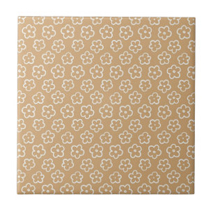 Beige Bold Y2K Wildflower Vibrant Frühlingsdekorat Fliese