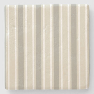 Beige Bonbonstreifen Steinuntersetzer