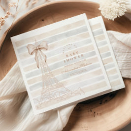 Beige Bow Bonjour Bebe Baby Dusche Serviette