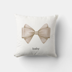 Beige Bow Kissen