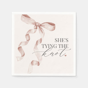 Beige Bow verbindet das Dekor des Brautparty "Knot Serviette