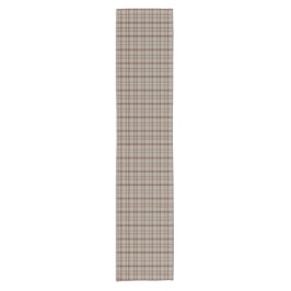 Beige-Braun-Karierter Klassischer Muster-Tischläuf Kurzer Tischläufer