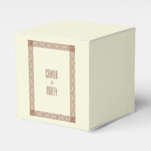 Beige Braun Rustikale Islamische Geometrische Einz Geschenkschachtel
