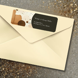 Beige braun Rustikale Warme abstrakte Rücksendeadr