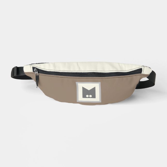 Beige braune Bauchbeutel Bauchtasche (Vorderseite)