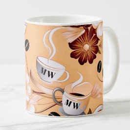 Beige, braune Blume zum Thema Kaffee Kaffeetasse