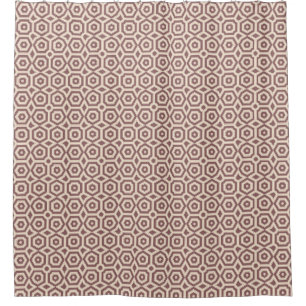 beige-braune geometrische Muster Deko Duschvorhang