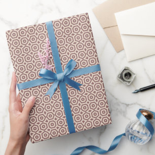 beige-braune geometrische Muster Deko Geschenkpapier