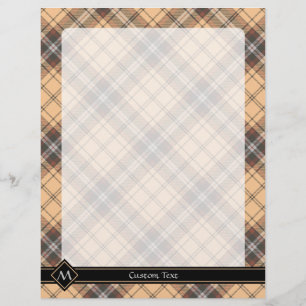 Beige-braunes Tartan Flyer