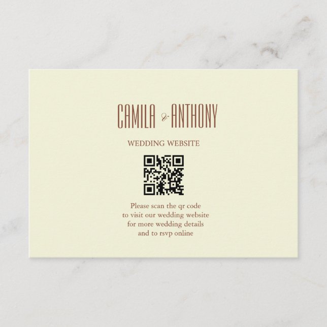 Beige Brown Begleitkarte (Vorderseite)