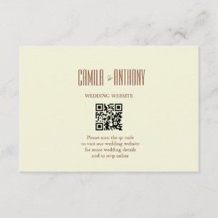 Beige Brown Begleitkarte