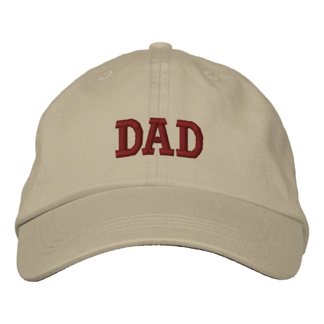 Beige Brown Daddy bestickte Baseballkappe (Vorderseite)