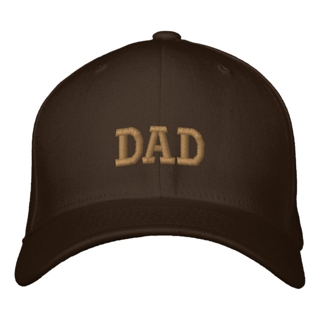Beige Brown Daddy bestickte Baseballkappe (Vorderseite)