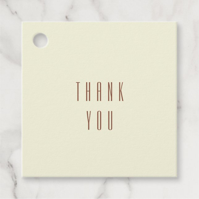 Beige Brown Geschenkanhänger (Vorderseite)