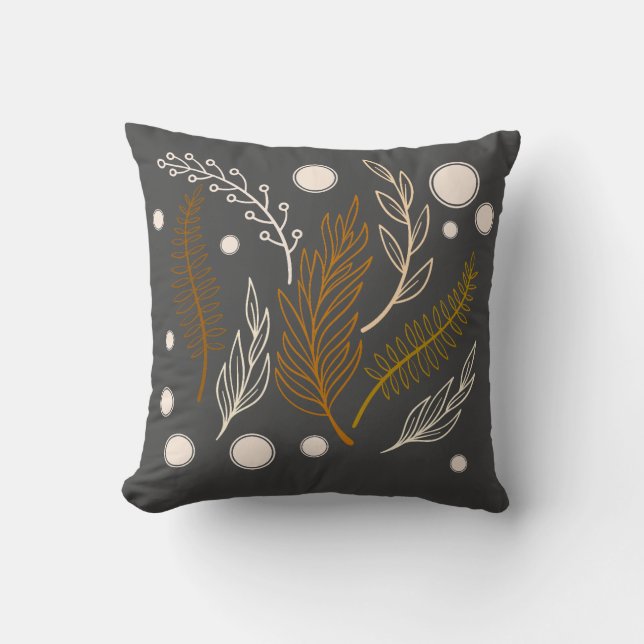 Beige Brown Gray Simple Kissen (Vorderseite)