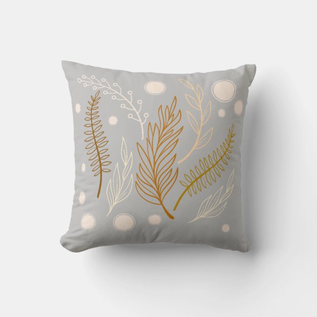 Beige Brown Light Gray einfach Kissen (Vorderseite)