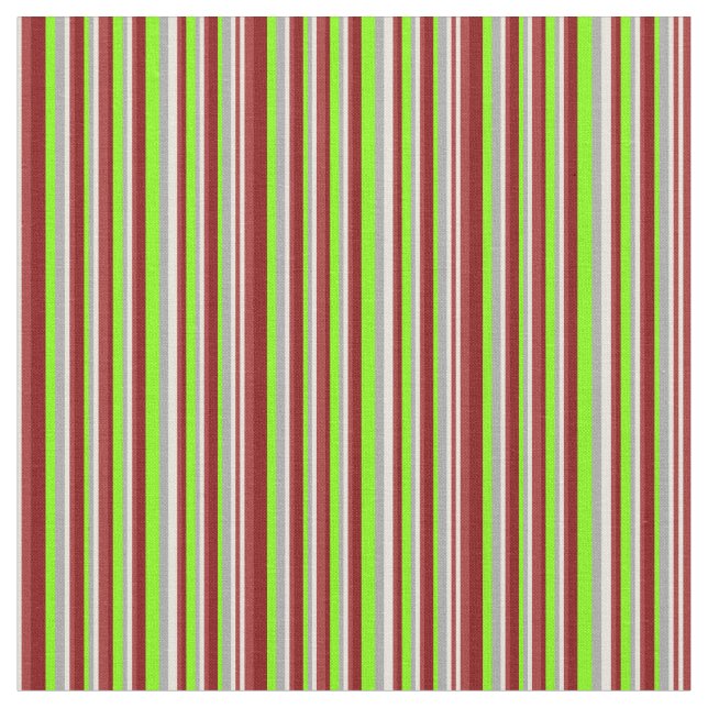 Beige, Brown, Maroon, Chartreuse & Dark Grau Stoff (Nahaufnahme)