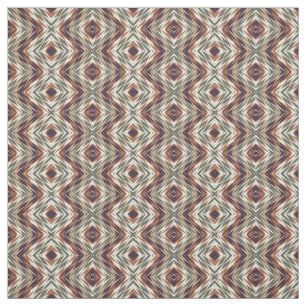 Beige Brown Olive Green Aztec Mosaikmuster Stoff