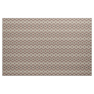 Beige Brown Olive Green Aztec Mosaikmuster Stoff