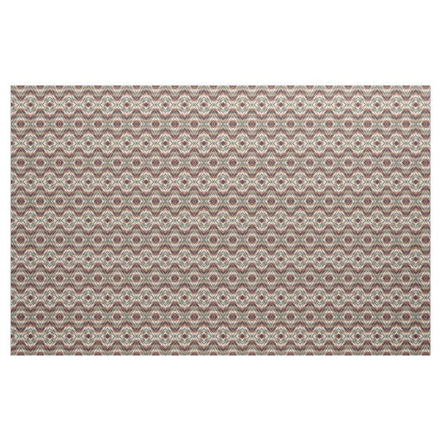 Beige Brown Olive Green Aztec Mosaikmuster Stoff (Fat Quarter (45,7 x 55,9 cm))