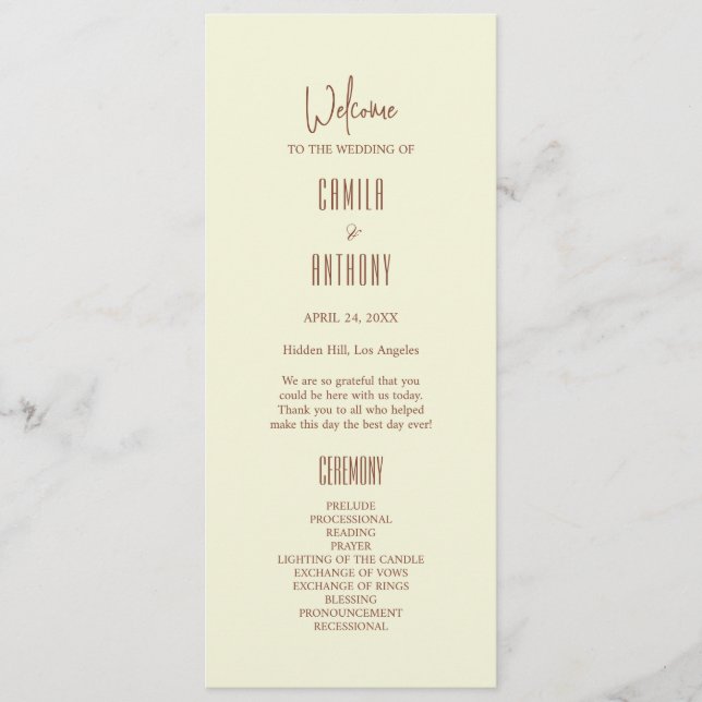 Beige Brown Programm (Vorderseite)