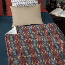 Beige Brown Red Aquamarin Blue Terracotta auf dem 