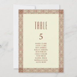 Beige Brown Rustic Islamic Geometric Single Border Einladung