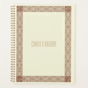 Beige Brown Rustic Islamic Geometric Single Border Planer
