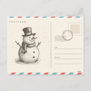 Beige Brown Vintage Weihnachtsgebäck Foto Feiertagspostkarte