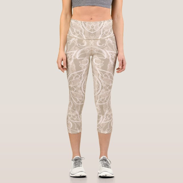 BEIGE CAPRI LEGGINGS (Vorderseite)