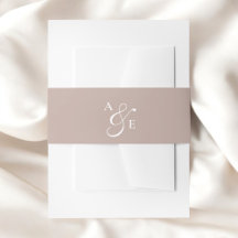 Beige Champagne Monogram Script Ampersand