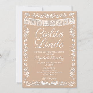 Beige Cielito Lindo Brautparty Einladung