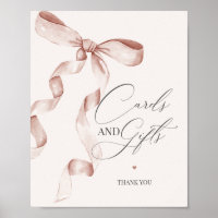 Beige Coquette Bow Cards und Geschenke Party Dekor