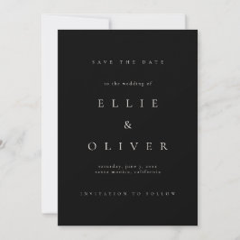 Beige Cream Elegant Boho Save the Date Einladung