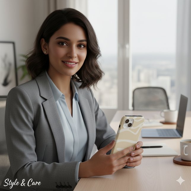 Beige Cream Simple Organic Pattern Case-Mate iPhone Hülle (Beige Cream Simple Organic Pattern Case-Mate iPhone Case)