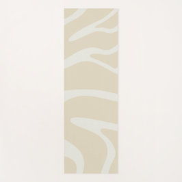 Beige Cream Simple Organic Pattern Yogamatte