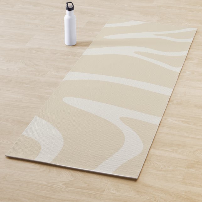 Beige Cream Simple Organic Pattern Yogamatte (Beispiel)