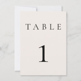 Beige Cream Wedding/Event-Tischnummer