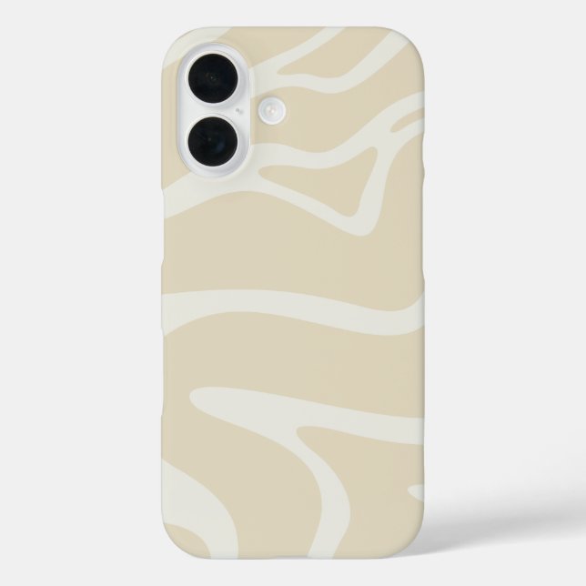 Beige Creme einfaches organisches Muster Case-Mate iPhone Hülle (Rückseite)