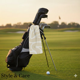 Beige Creme einfaches organisches Muster Golfhandtuch