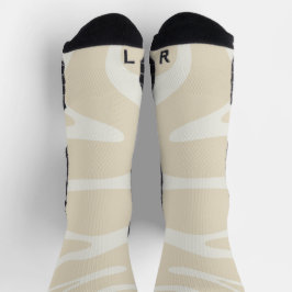 Beige Creme einfaches organisches Muster Socken